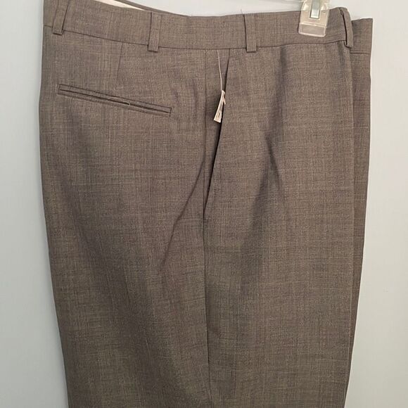 JC Penney Towncraft Worsted Wool Polyester Men’s Grey Dress Pants 38x30 - Picture 1 of 9